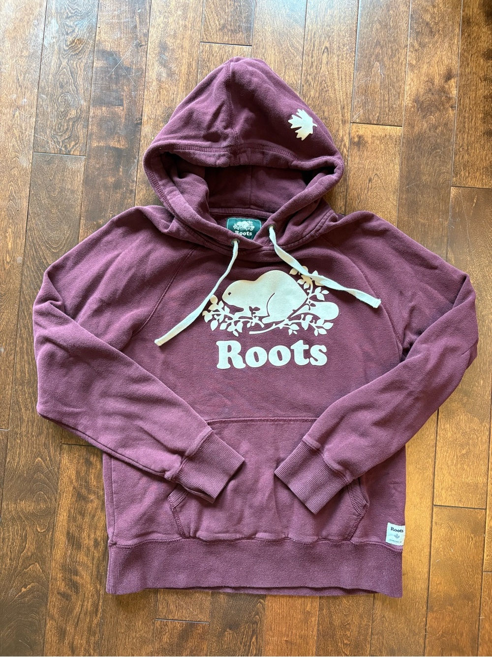 Roots women’s Maroon Hoodie with Beavertail Logo